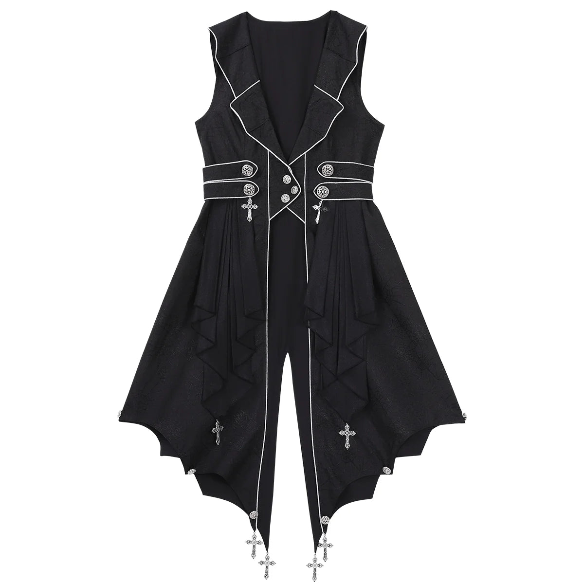Knight's Code - Jacquard Ouji Fashion Vest Set, Detachable Jabot - image 17