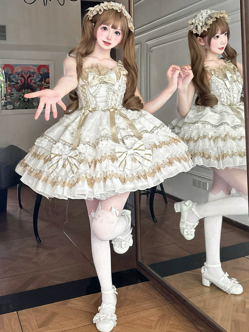 Gilded Memories Princess Lolita Tiered JSK Dress - image 6