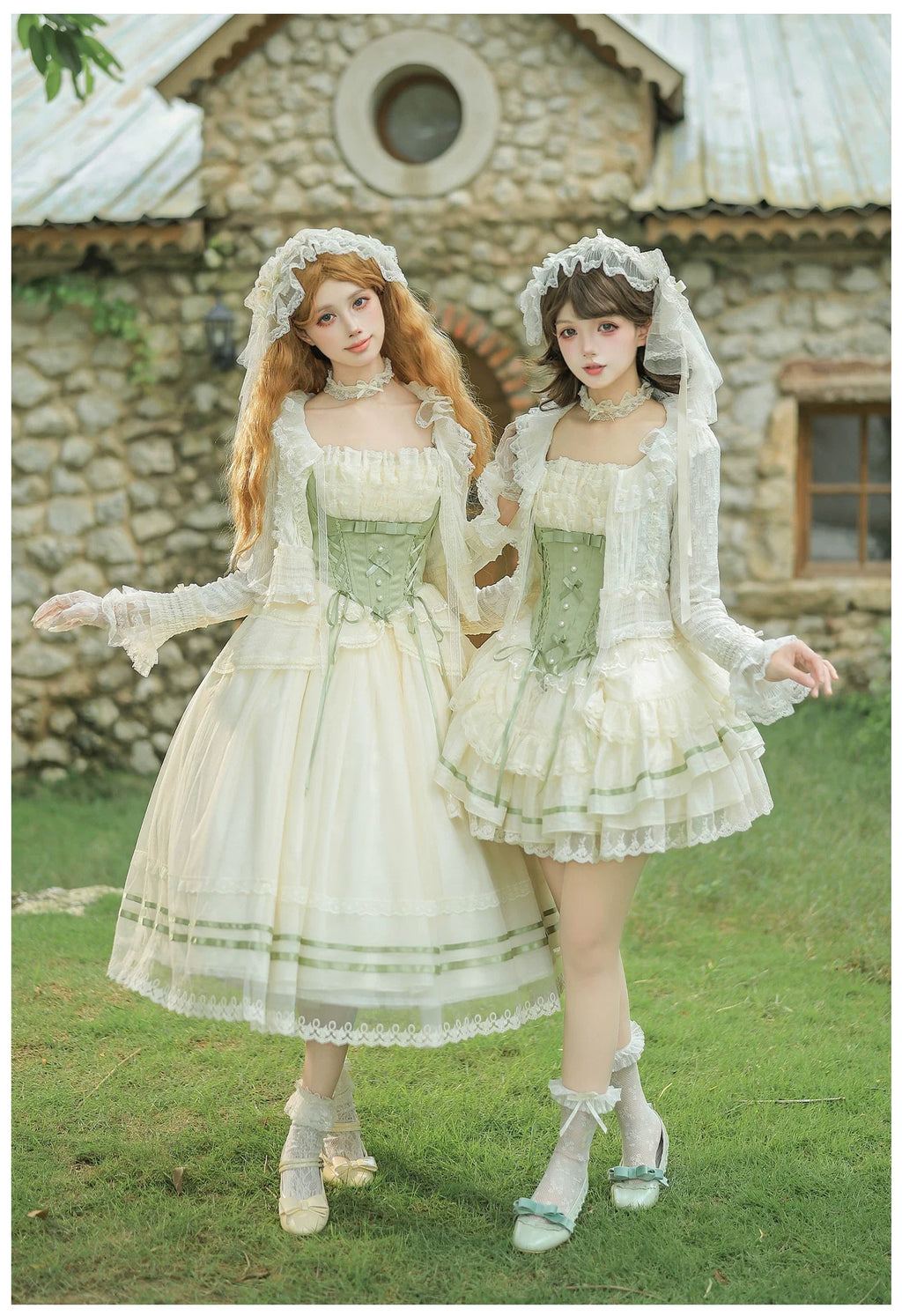 Unfailing - Classic Lolita Bow Jacquard Corset JSK Dress - image 12