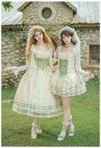 Unfailing - Classic Lolita Bow Jacquard Corset JSK Dress - image 12