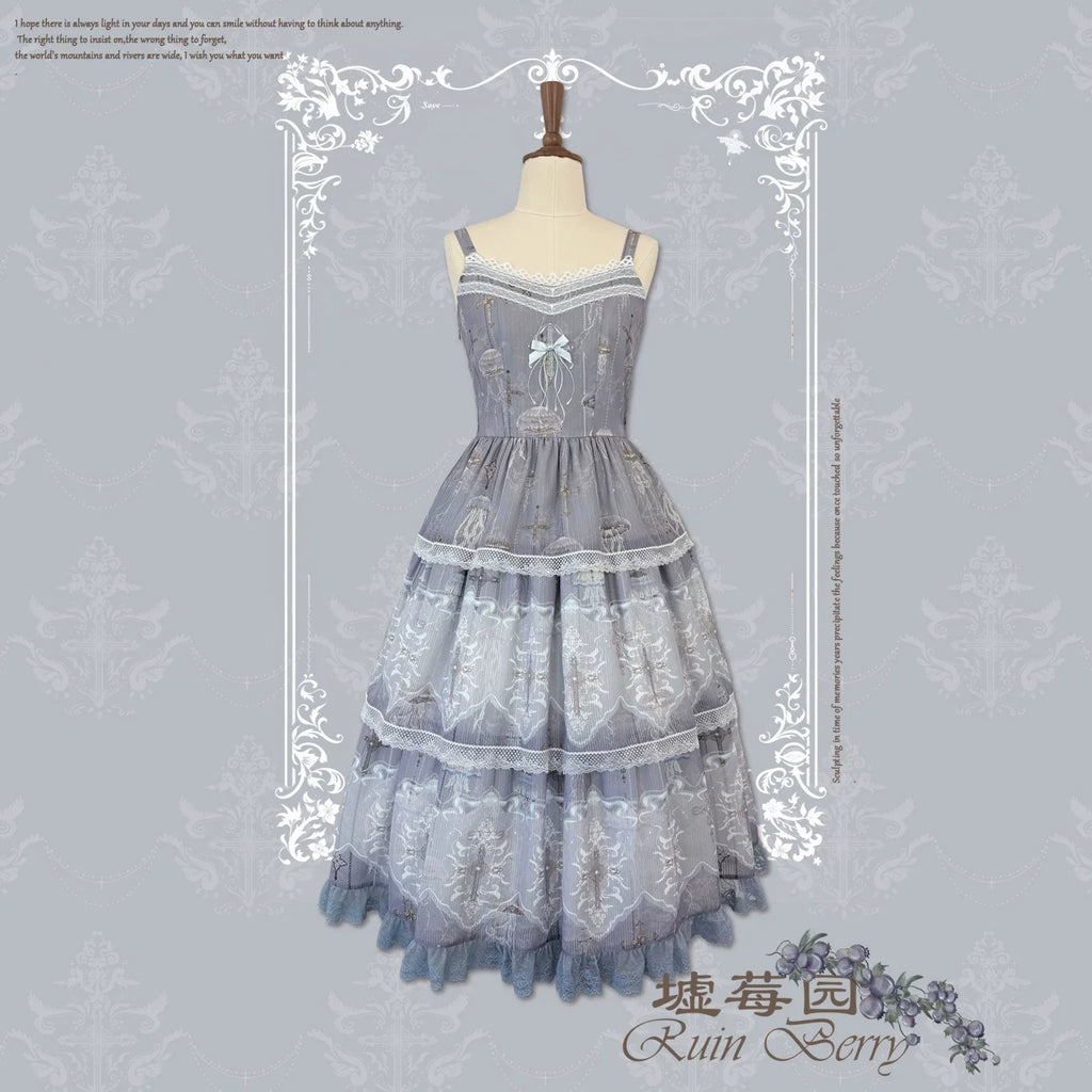 Moonlit Sea Realm - Classic Lolita OP, JSK and Accessories Collection - image 20