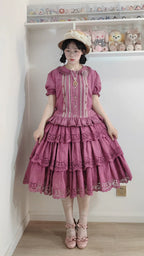 Forest Waltz - Classic Lolita Tiered Skirt Multi-layer Embroidered SK - image 58