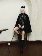 Nightfall - Ouji Lolita Outfit, Bat Wing Shaped Cape - image 3