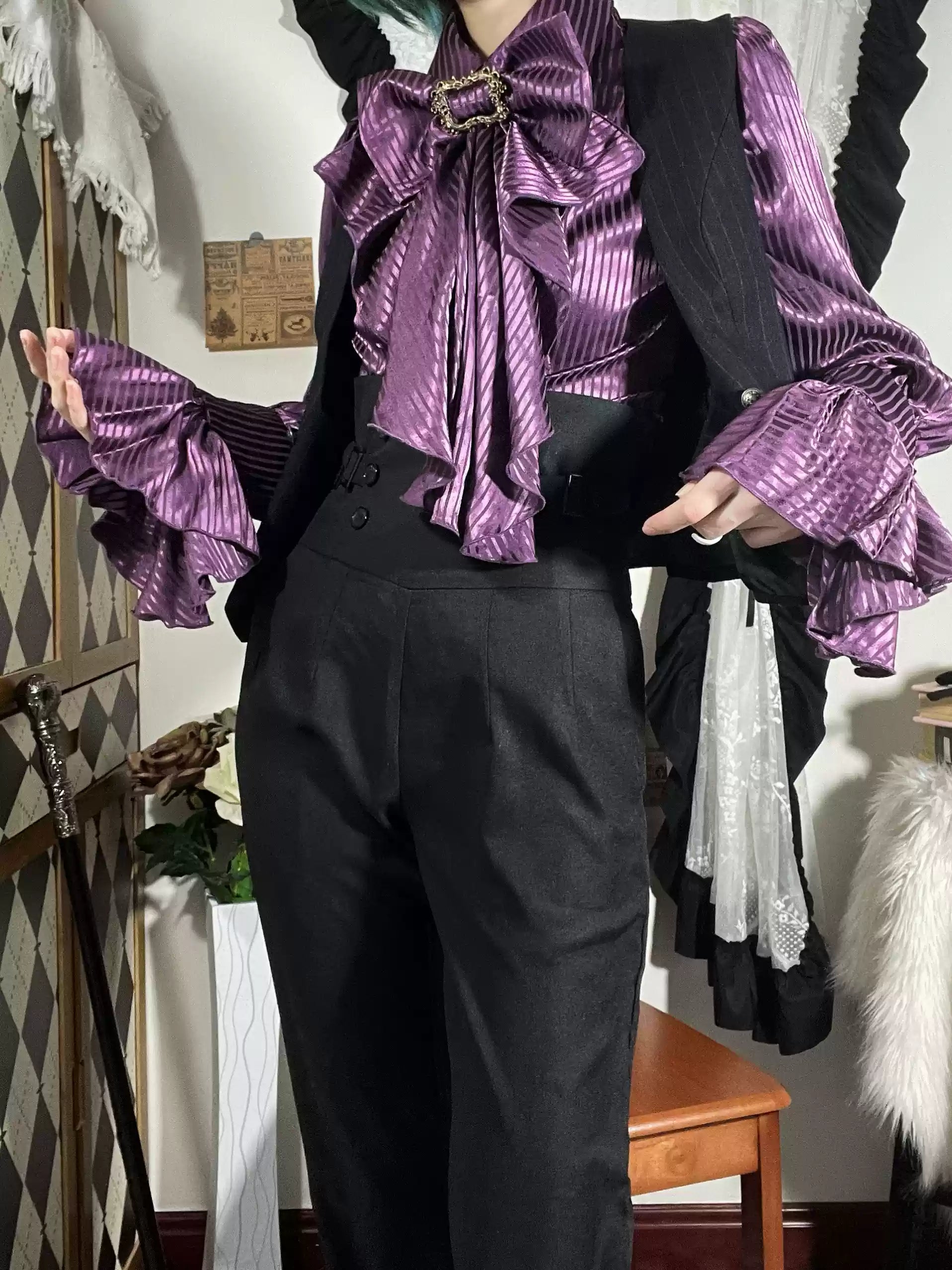Moonstone Elegant Ouji Shirt with Detachable Jabot - image 13
