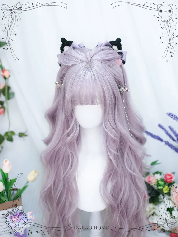 Poi Balls - Sweet Lolita Wig Long Curly Purple Wigs - image 3