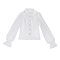 Silver Covenant - White Ouji Lolita Embroidery Coat and Shorts Set with Cross - image 11