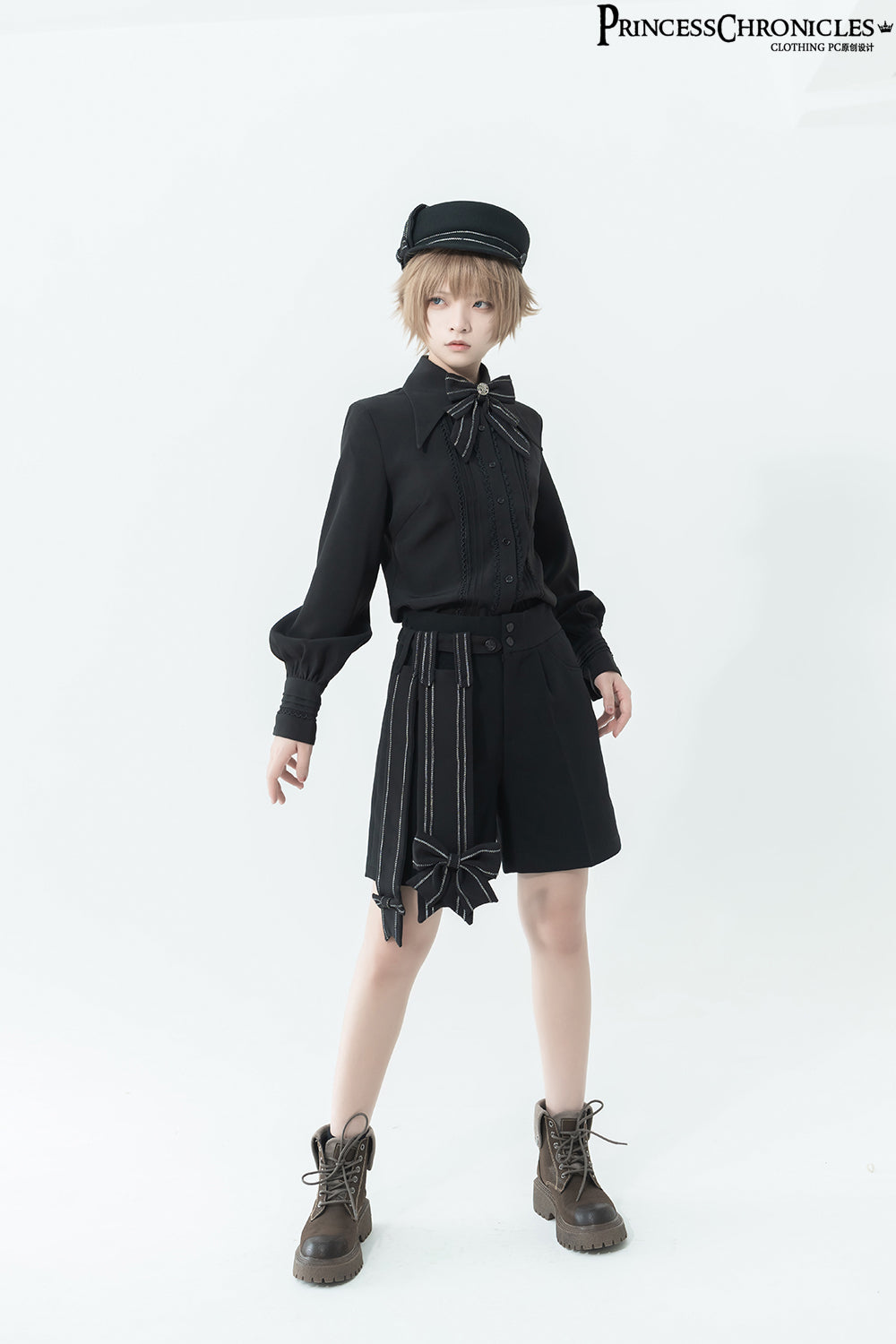 ShenYao - Ouji Vintage Lolita Black Bow Shorts - image 4