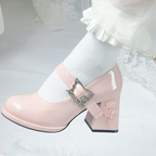 Wanxiang Cycle - Elegant Lolita Heels with Embossed Rose - image 17