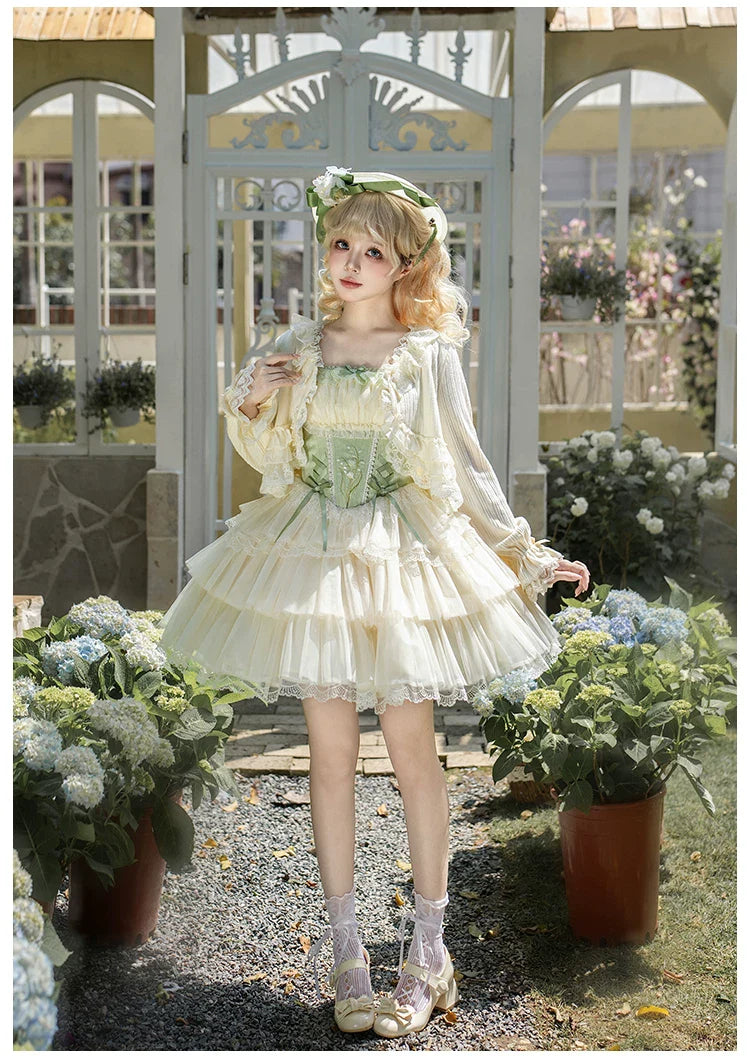 Lily of the Valley Whisper - Embroidered Classic Lolita Corset JSK Dress - image 20