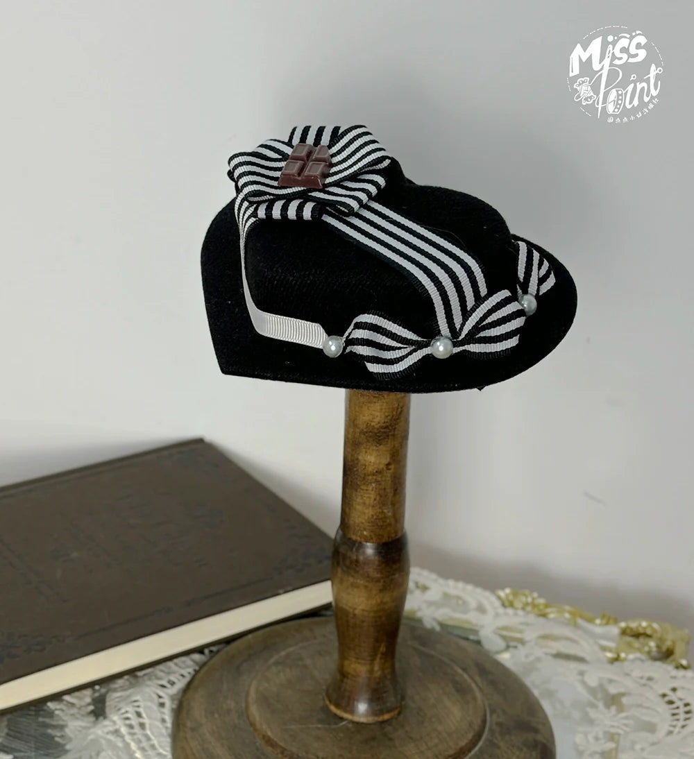 Classical Chocolate - Lolita Bowler Hats, BNT, Berets, Jabot and Brooches - image 9