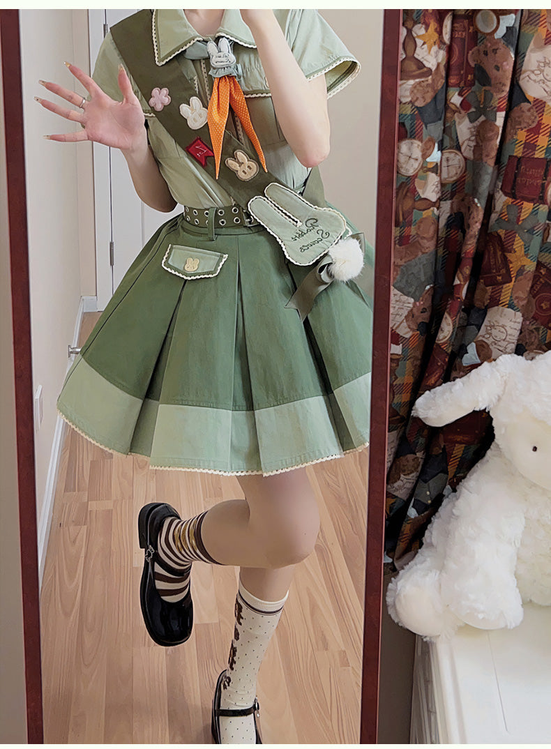 Bunny Trip - Green Ouji Lolita Suit Collection - image 6