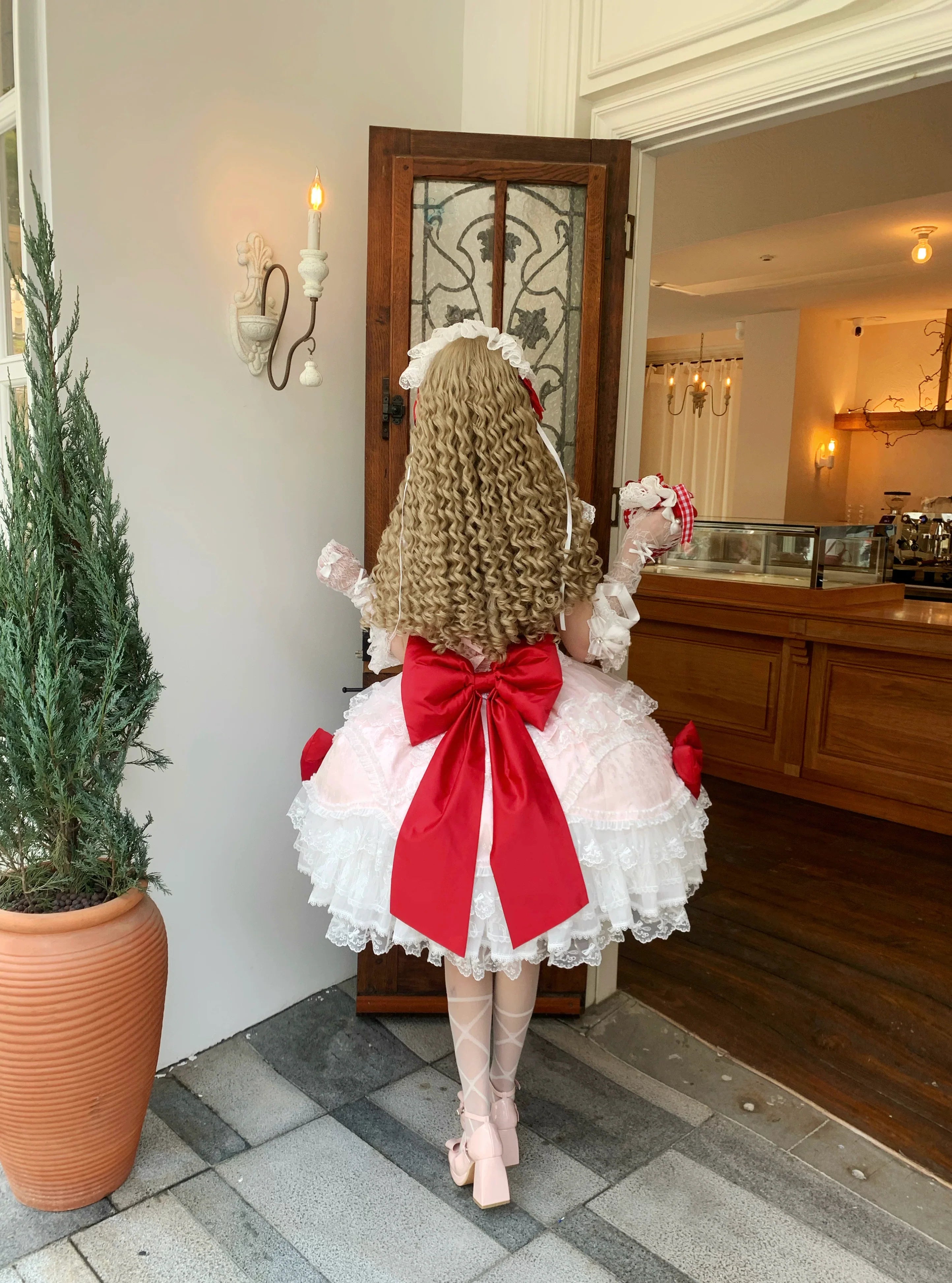 Floral Dream Isle - Sweet Lolita Doll-like JSK Dress, Bows & Lace - image 27