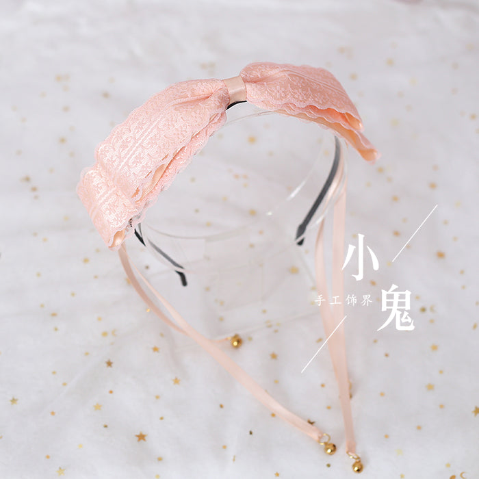 Bell and Lace Sweet Lolita Bow Hair Accessory - image 9