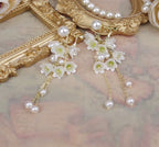 Lily Miss - Elegant Lolita Pearl Necklace and Earrings Set - image 15