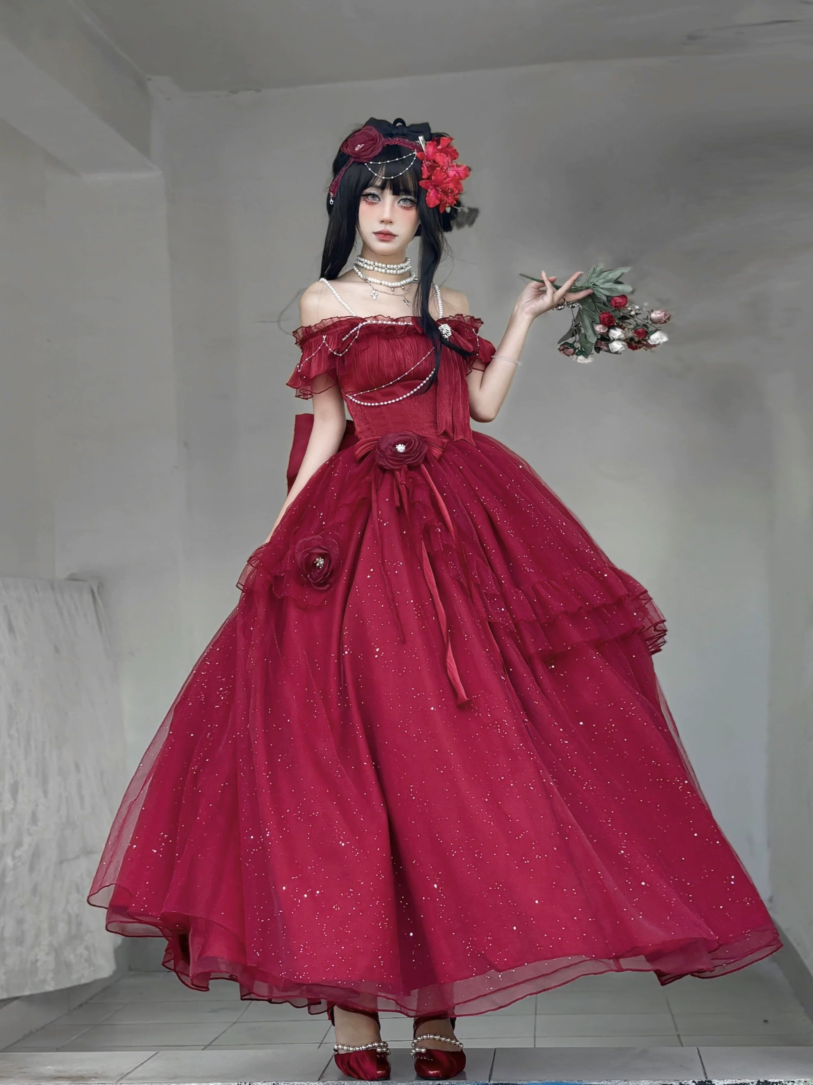 Milky Way - Brilliant Princess Lolita Prom Dress Multicolors Long Dress - image 8