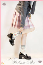 Daily Lolita Cotton Asymmetric Print Socks - image 28