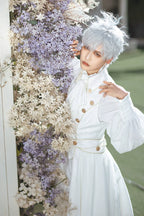 Snow Shadow - Long Sleeveless Ouji Lolita Coat - image 4