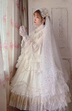Fate Quartet Gothic Bridal Lolita JSK Dress - image 14