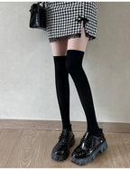 Velvet Solid Color Lolita Calf Socks - image 8