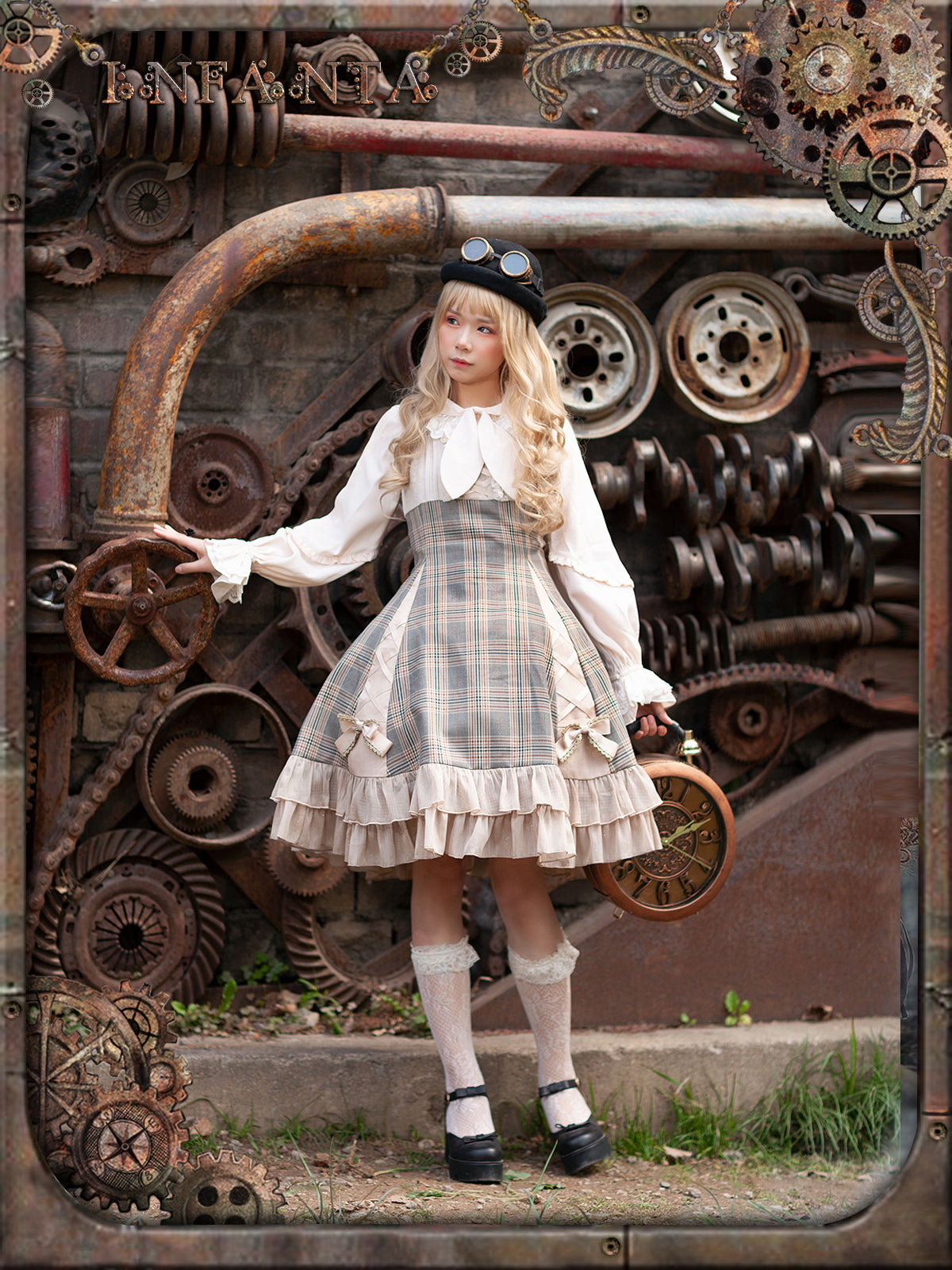 Memoirs of Backlight - Elegant Plaid Lolita JSK Dress - image 9