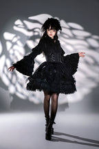 Good and Evil Angel - Gothic Lolita SK Set Retro Princess Sleeve Blouse - image 7