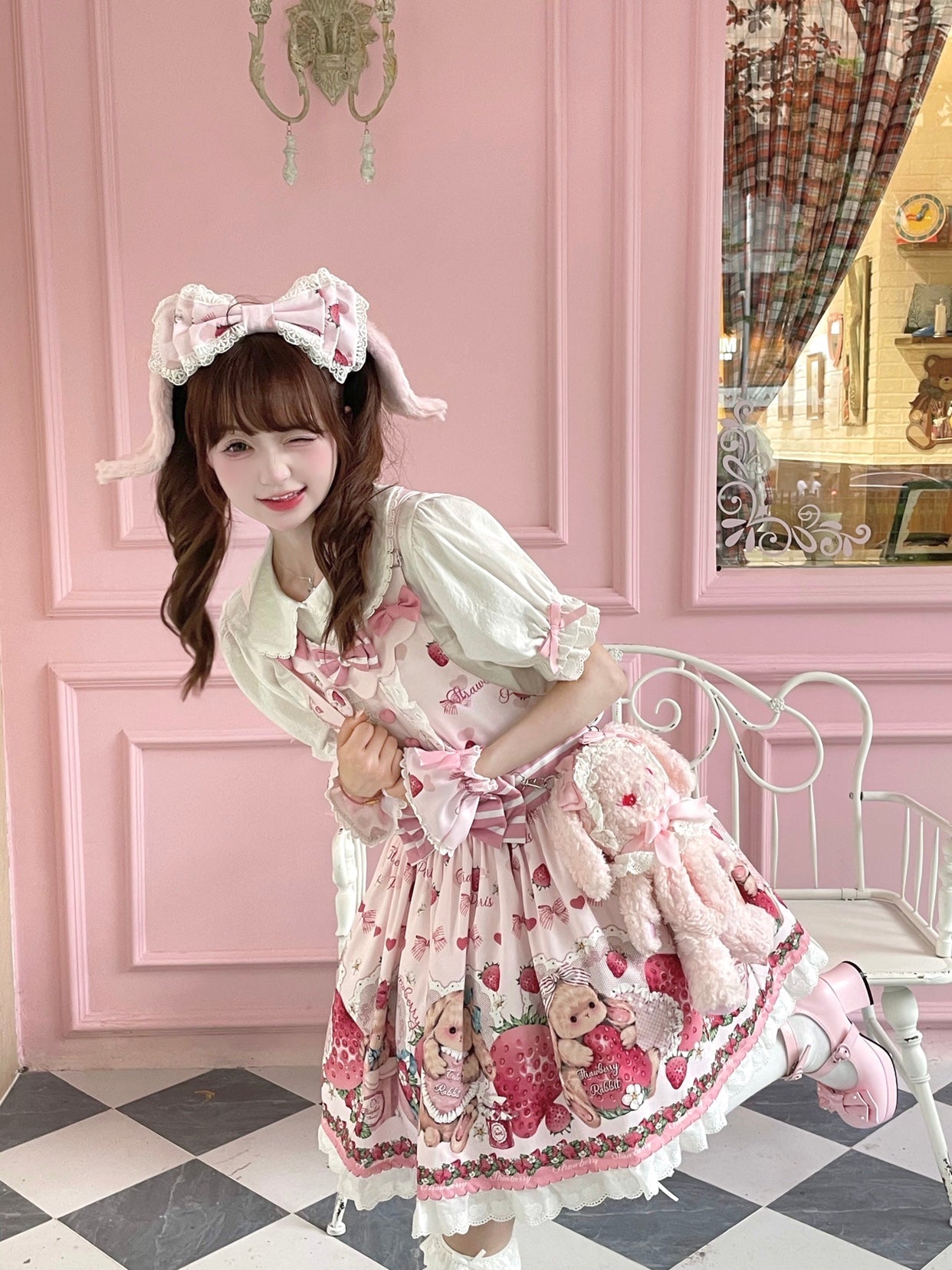 Rabbit Berry Gift Box - Sweet Lolita Salopette and Dress Set - image 27