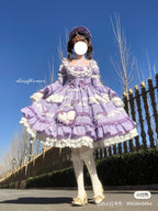Audelia - Plus Size Sweet Lolita OP with Halter Neckline and Accessories - image 8