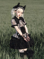 Bengal Cat Gothic Lolita Blouse Vest Skirt and Accessories Set - image 11