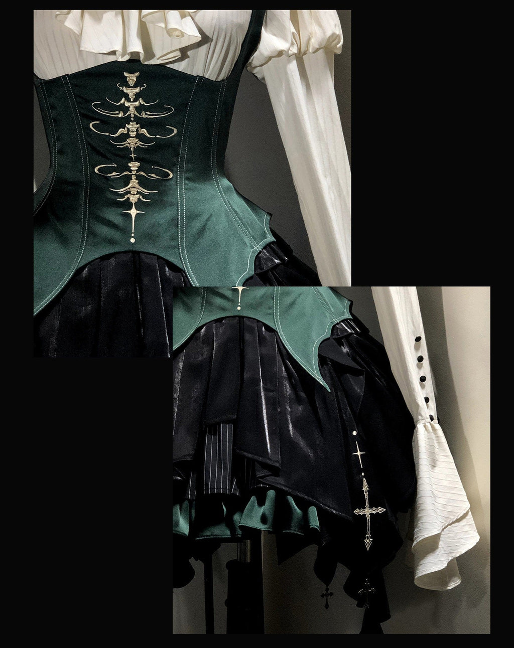 Upside-Down Curse Gothic Lolita Red Dress Set - image 9