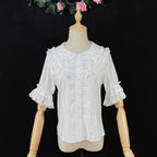 Summer Short Sleeve Cotton Lolita Blouse - image 11