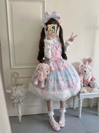 Candy Mary Cat - Fluffy Sweet Lolita JSK Dress, Kitten Print - image 16