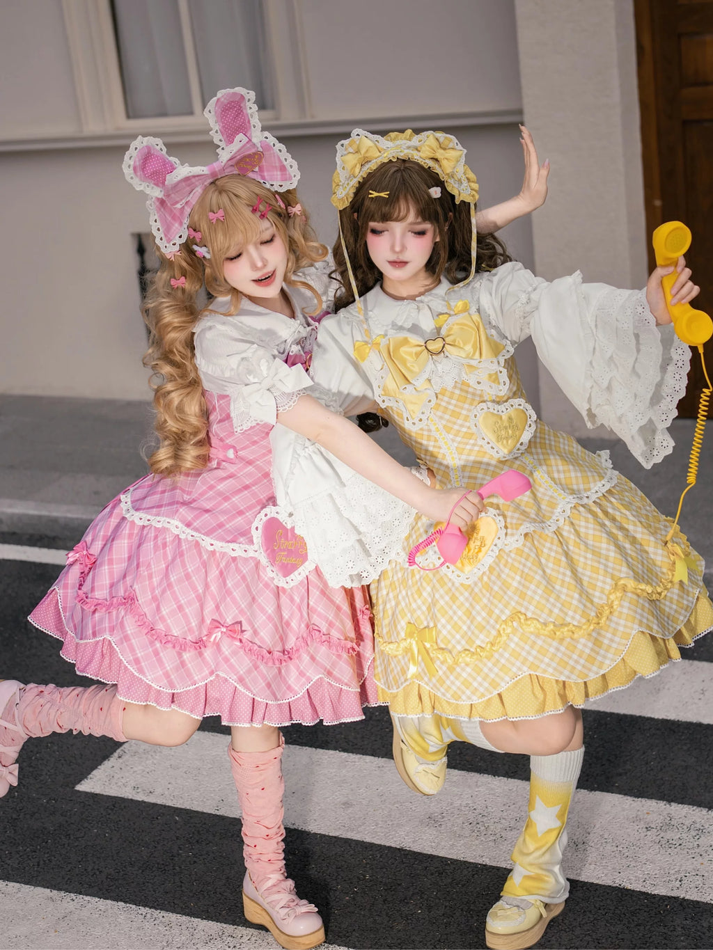 Shibuya Honey - Plus Size Sweet Lolita Plaid OP & JSK Dress - image 16