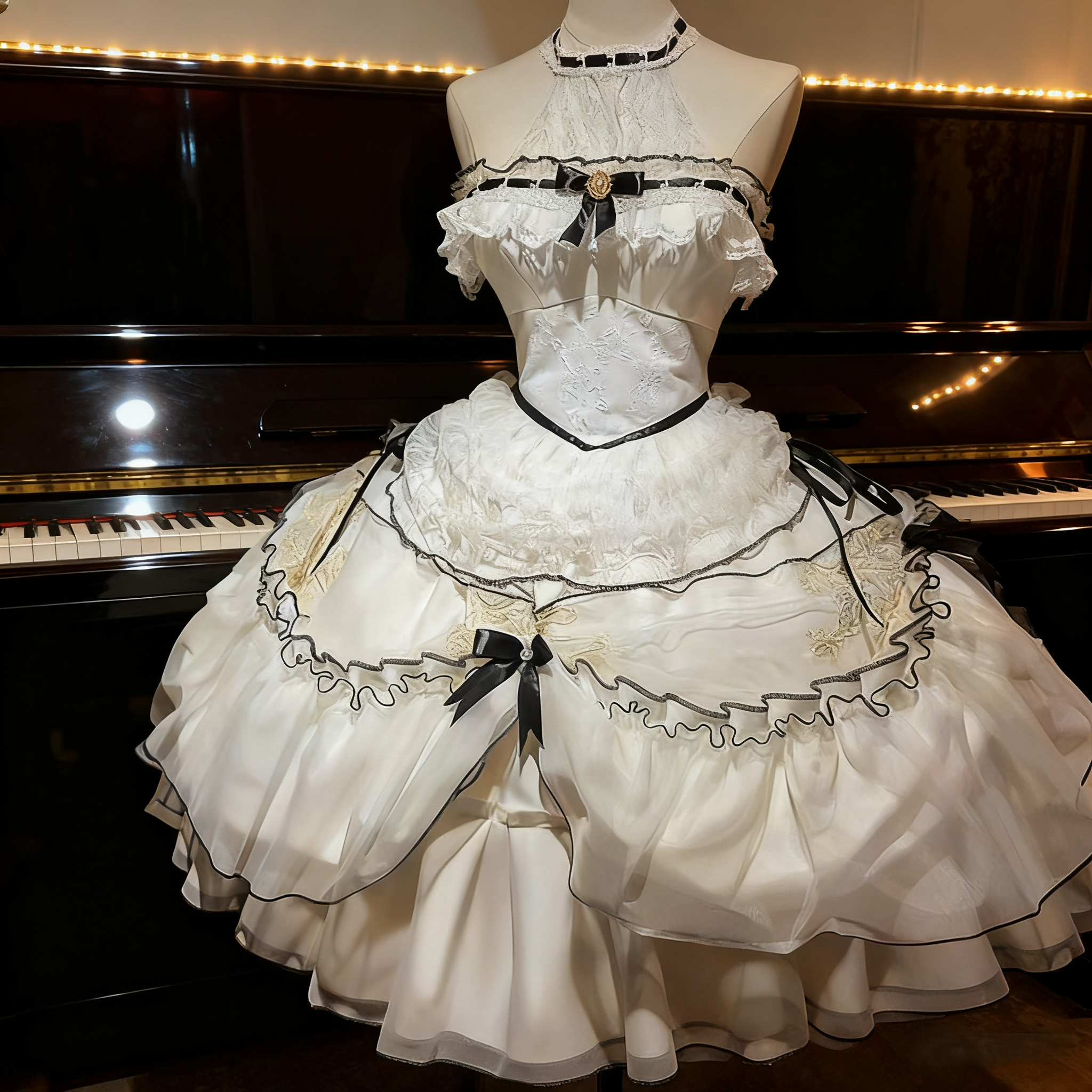 Layered Poem Wedding Sweet Plus Size Lolita JSK Dress Set - image 9