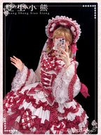 Heart of Love - Sweet Lolita Wedding JSK, Bow Details - image 17
