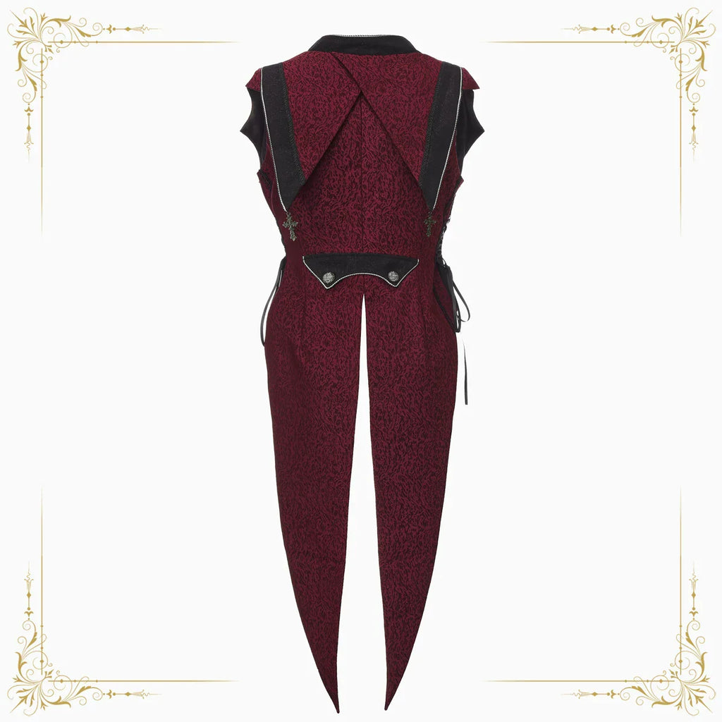 Eternal Crimson Moon Forest - Ouji Lolita Tailcoat Vest - image 6