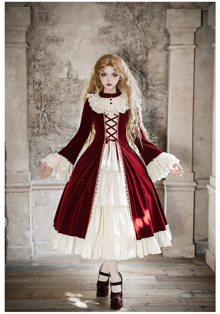 The Nutcracker - Winter Classic Lolita OP Dress, Front Opening and Accessories - image 2