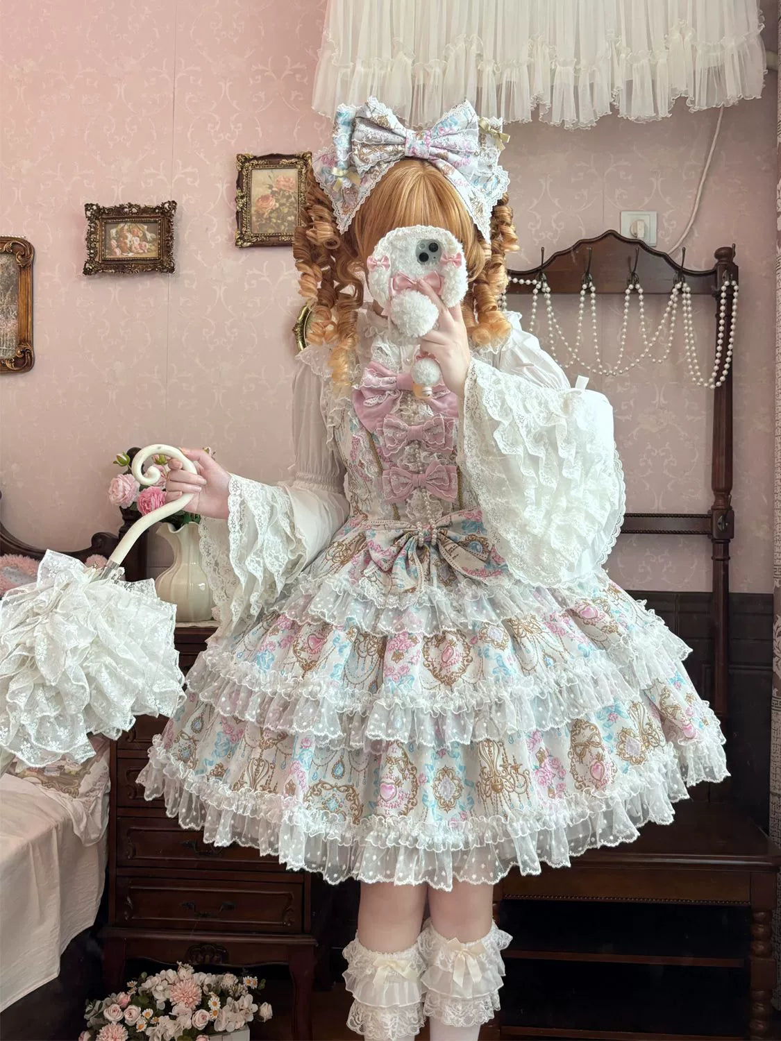 Candelabra Ode - Doll-like Sweet Lolita JSK Dress, Side Zipper - image 14