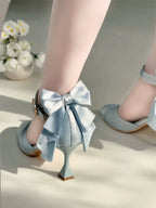Coronation - Classic Lolita Wine Glass Heel Shoes with Detachable Bows - image 21