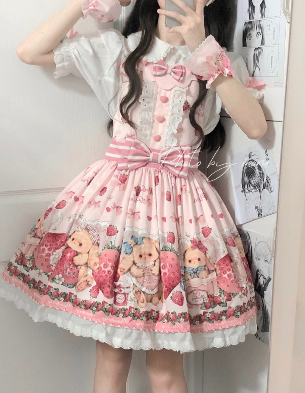 Rabbit Berry Gift Box - Sweet Lolita Salopette and Dress Set - image 34