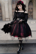 Gothic Lolita High Waist Black Dress - image 17