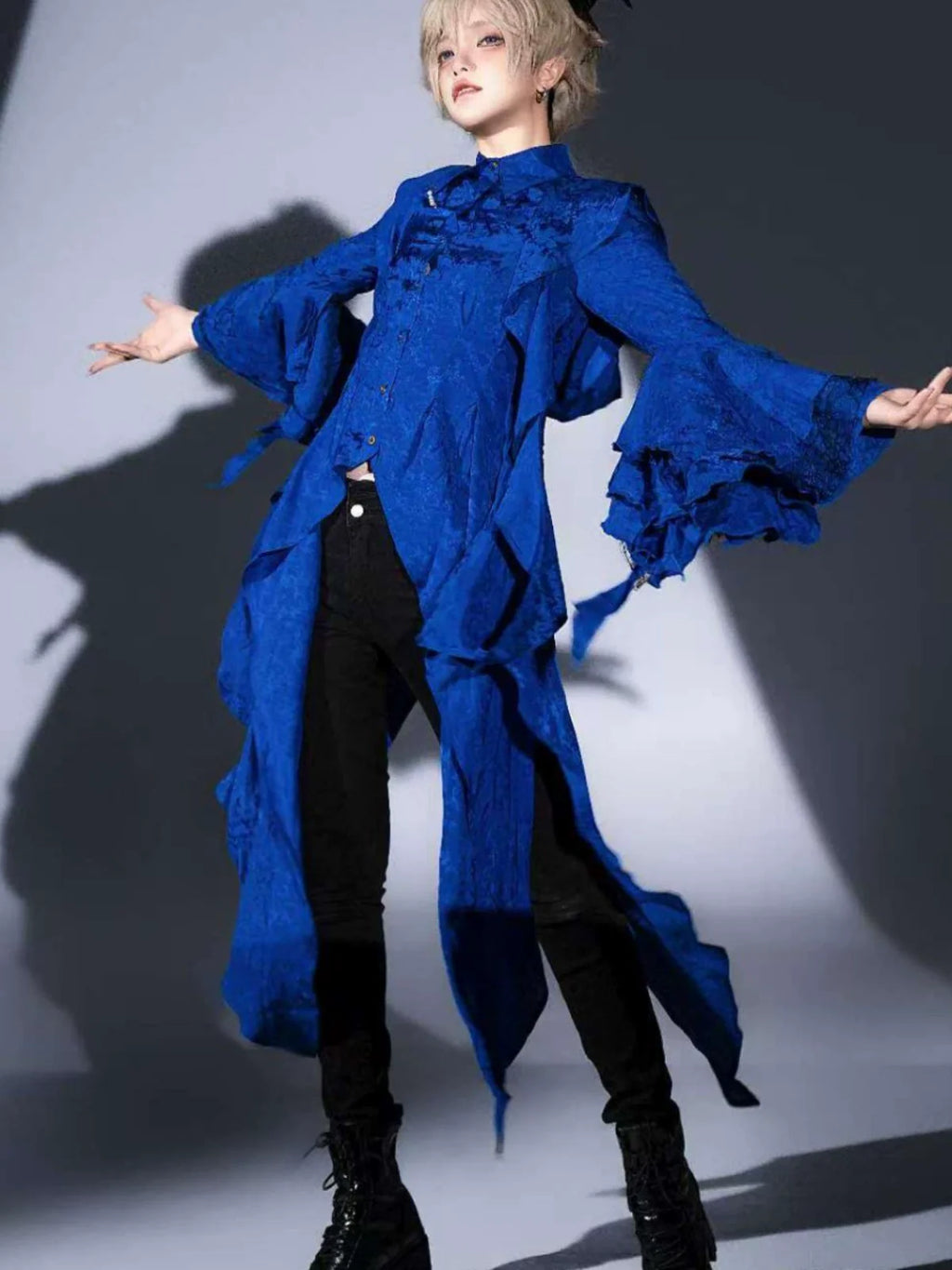 Eerie Devour Irregular-Hem Ouji Shirt - image 7