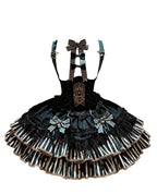 Star Track Academy Stripe Corset Gothic Lolita SK Dress Set - image 25