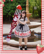 Gingham Strawberry - Plus Size Country Lolita OP Dress - image 5