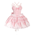 Sweety Gummy - Sweet Lolita JSK Dress Big Bow Flower Bud Lolita Dress - image 5