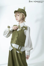 Secret Morning Paper - Ouji Lolita Shirt, Matcha Green Capri Pants Collection - image 13