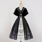 Silent Church - Gothic Lolita JSK Dress Printed Dress Thin Shawl Set - image 28