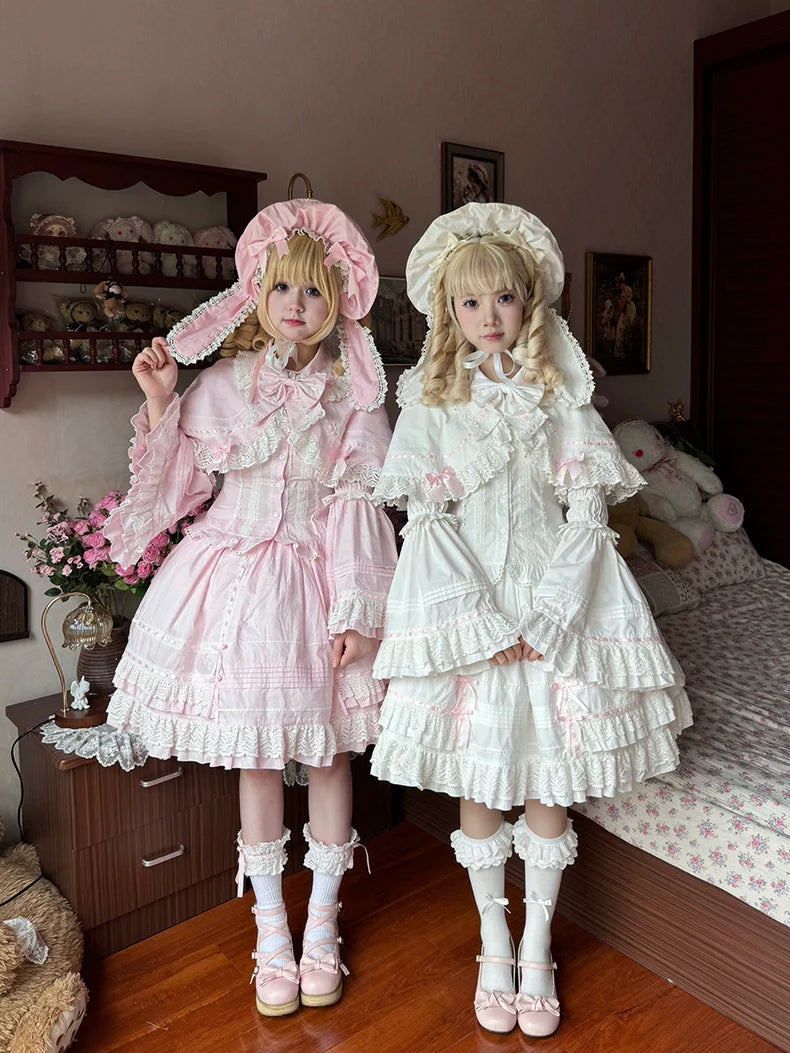 Praying Snowfall Old School Lolita Skirt Suit, Shirt and Cape - image 1