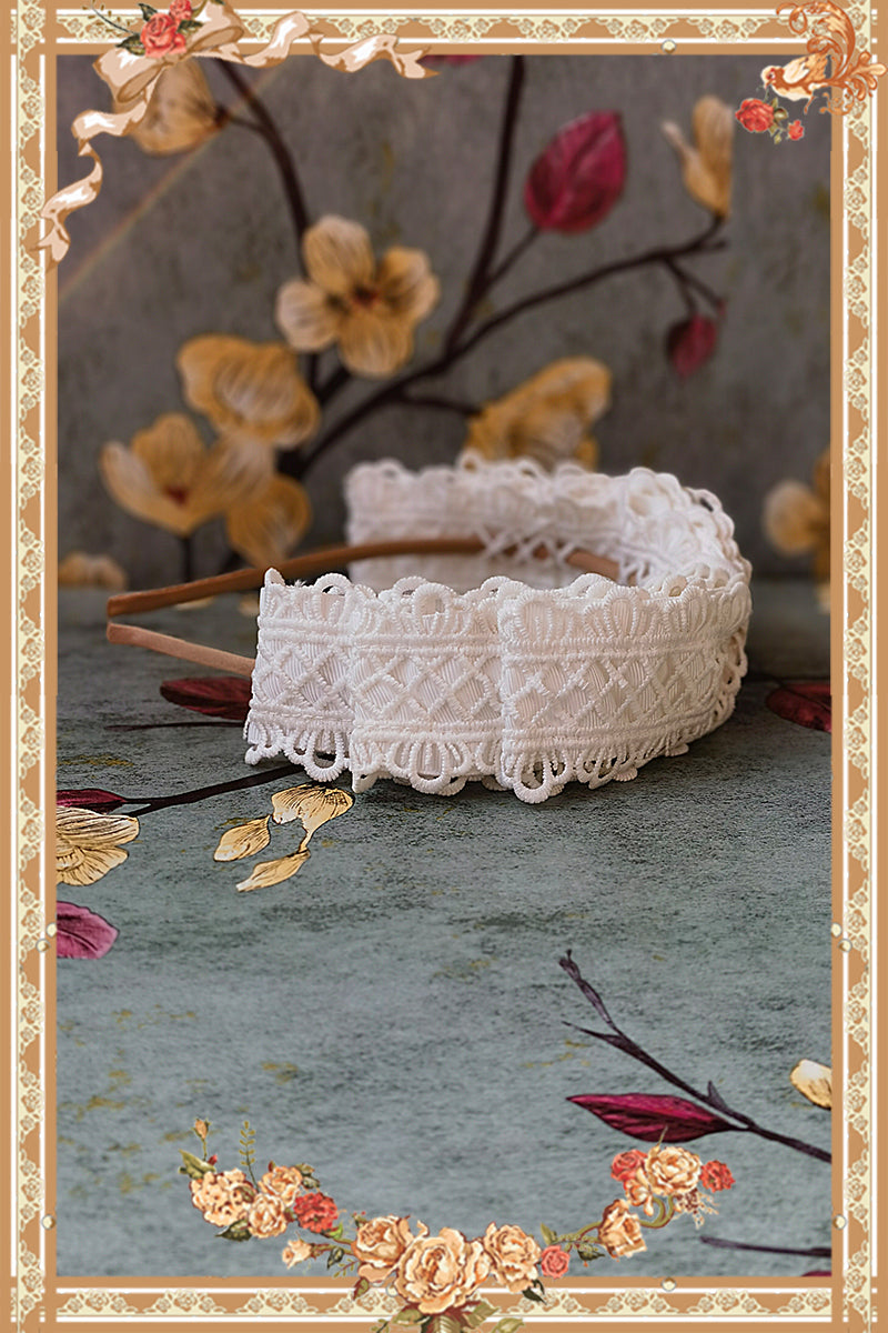 Doll-like Old-School Lolita OP Dress, Patchwork Sleeve and Accessories - image 18