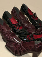 Spider Banquet - Croc Patent Gothic Lolita Heels - image 10
