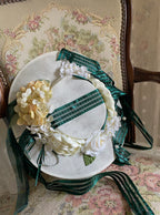 Wild Roses of Arles Purple Green Oil Painting Print Cowl Neck Tail JSK Classic Lolita Dress and Accessories - image 16